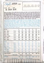 Load image into Gallery viewer, Vintage Sewing Pattern: Style 4909
