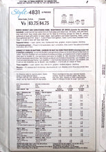 Load image into Gallery viewer, Vintage Sewing Pattern: Style 4831