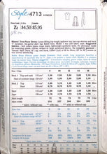 Load image into Gallery viewer, Vintage Sewing Pattern: Style 4713