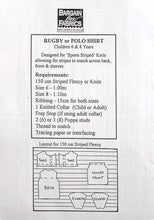 Load image into Gallery viewer, Vintage Sewing Pattern: Bargain Box Fabrics Rugby or Polo Top