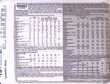 Load image into Gallery viewer, Sewing Pattern: McCalls M4952