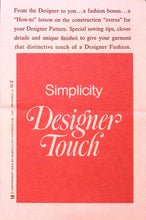 Load image into Gallery viewer, Vintage Sewing Pattern: Simplicity 8534