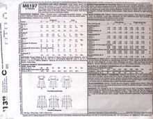 Load image into Gallery viewer, Sewing Pattern: McCalls M6197