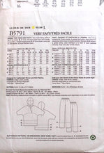 Load image into Gallery viewer, Sewing Pattern: Butterick B5791
