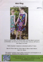 Load image into Gallery viewer, Sewing Pattern: Little Bird Patterns Mini Fling