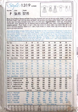 Load image into Gallery viewer, Vintage Sewing Pattern: Style 1319