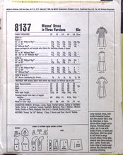 Load image into Gallery viewer, Vintage Sewing pattern: McCalls 8137