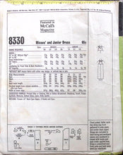 Load image into Gallery viewer, Vintage Sewing Pattern: McCalls 8330