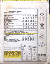 Load image into Gallery viewer, Vintage Sewing Pattern: McCalls 2781