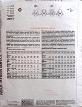 Load image into Gallery viewer, Vintage Sewing Pattern: Vogue 2919