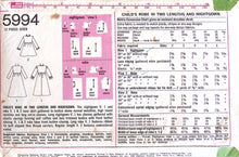 Load image into Gallery viewer, Vintage Sewing Pattern: Simplicity 5994