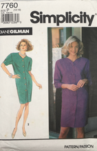 Load image into Gallery viewer, 1992 Vintage Sewing Pattern: Simplicity 7760