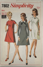 Load image into Gallery viewer, 1968 Vintage Sewing Pattern: Simplicity 7802