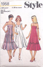 Load image into Gallery viewer, 1977 Vintage Sewing Pattern: Style 1958