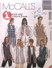 Load image into Gallery viewer, Vintage Sewing Pattern: McCalls 8940