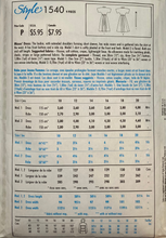 Load image into Gallery viewer, Sewing Pattern: Style 1540