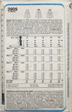 Load image into Gallery viewer, 1984 Vintage Sewing Pattern: Style 3909