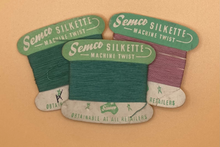 Load image into Gallery viewer, 1950's Silkette Machine Twist & Nylec Hosiery Mending thread
