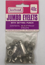 Load image into Gallery viewer, Korbond Jumbo Eyelets with Setting Punch