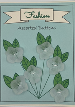Load image into Gallery viewer, Delicate Frosted Plastic Flower Buttons