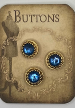 Load image into Gallery viewer, Gold and Blue Vintage Style Buttons
