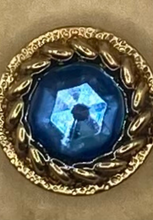 Load image into Gallery viewer, Gold and Blue Vintage Style Buttons