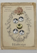 Load image into Gallery viewer, Glass-like Buttons with Gold Backing