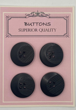 Load image into Gallery viewer, Large Black Vintage Style Buttons