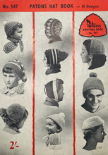 Load image into Gallery viewer, 1950's Vintage Kitting Book: Patons Hat Book No.547