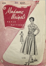 Load image into Gallery viewer, Vintage Sewing Pattern: Madame Weigel's 1251