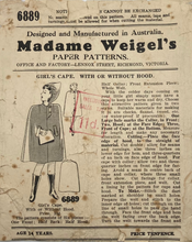 Load image into Gallery viewer, Vintage Sewing Pattern: Madame Weigel's 6889