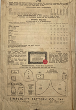 Load image into Gallery viewer, Vintage Sewing Pattern: Simplicity 2758