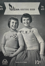 Load image into Gallery viewer, Vintage Knitting Booklet Patons No.419