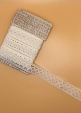 Load image into Gallery viewer, Cream Lace 2cm x 8m