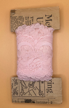 Load image into Gallery viewer, Soft Pink Scolloped Nylon Lace