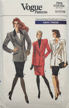 Load image into Gallery viewer, 1987 Vintage Sewing Pattern: Vogue 7076