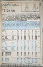 Load image into Gallery viewer, 1986 Vintage Sewing Pattern: Style 1198