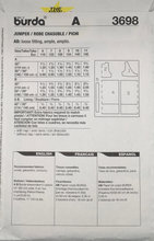 Load image into Gallery viewer, 1995 Vintage Sewing Pattern: Burda 3698