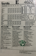 Load image into Gallery viewer, 1991 Vintage Sewing Pattern: Burda 4627