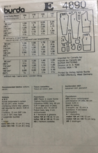Load image into Gallery viewer, 1991 Vintage Sewing Pattern: Burda 4890