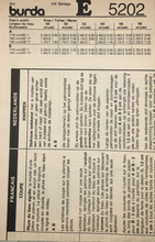Load image into Gallery viewer, 1989 Vintage Sewing Pattern: Burda 5202