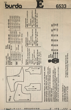 Load image into Gallery viewer, 1985 Vintage Sewing Pattern: Burda 6533