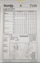 Load image into Gallery viewer, 2012 Sewing Pattern: Burda 7140