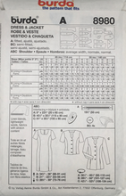 Load image into Gallery viewer, 2000 Sewing Pattern: Burda 8980