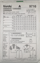 Load image into Gallery viewer, 2005 Sewing Pattern: Burda 9716