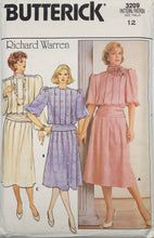 Load image into Gallery viewer, 1980’s Vintage Sewing Pattern: Butterick 3209