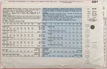 Load image into Gallery viewer, Vintage Sewing Pattern: Butterick 4291