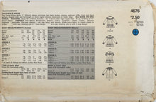 Load image into Gallery viewer, 1980’s Vintage Sewing Pattern: Butterick 4676