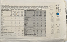 Load image into Gallery viewer, 1980’s Vintage Sewing Pattern: Butterick 4797