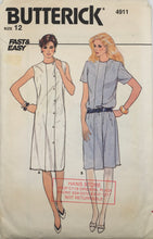 Load image into Gallery viewer, 1980’s Vintage Sewing Pattern: Butterick 4911